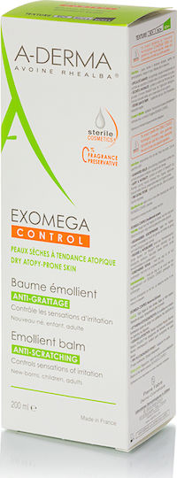 A-Derma Exomega Control Emollient Balm Balm για Ατοπική Δερματίτιδα 200ml