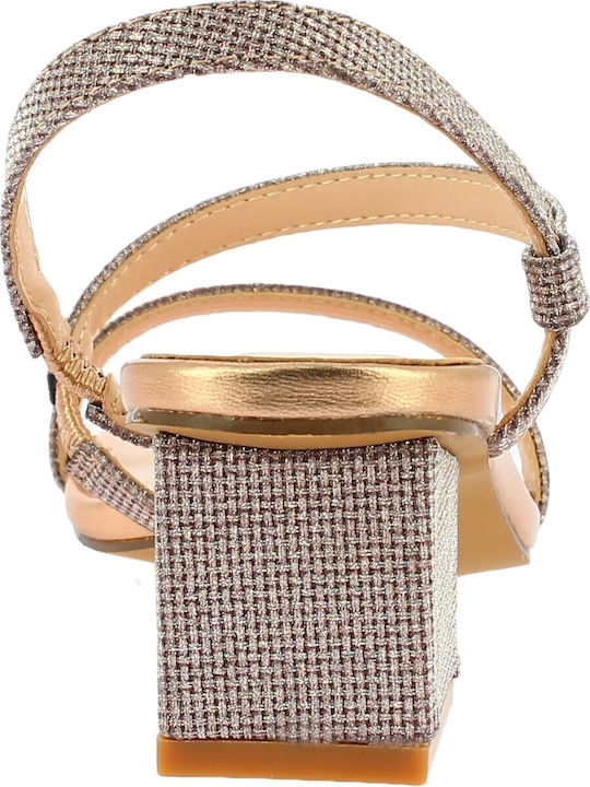 Y5676 Sandals with Strass Bronze