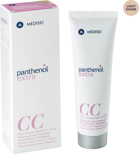 Panthenol Extra CC Light 24h Day Face Cream with SPF15 for Moisturizing & Blemishes with Hyaluronic Acid 50ml