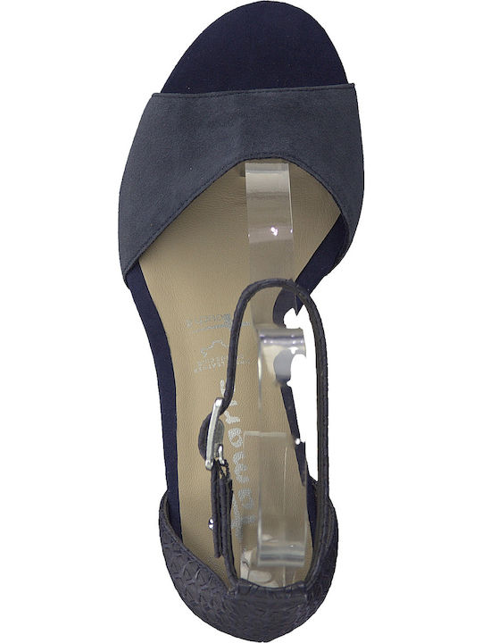 Leder Sandalen Marineblau