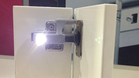 LED Light Hinge for Cabinets with Battery Powered and Photocell 1pcs