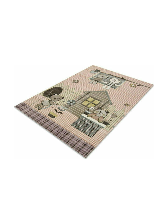 Tzikas Carpets 21902-755 Kinder Teppich Rosa 133x190cm Dicke 13mm