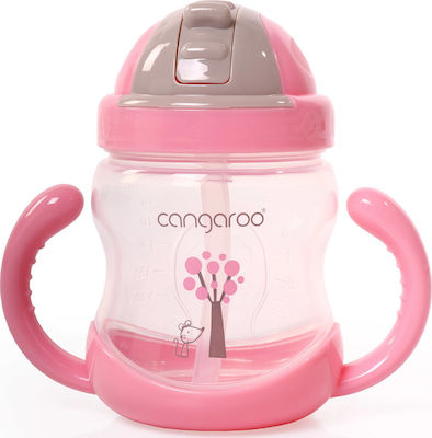 Cangaroo Baby & Kleinkind Becher mit Griffen und Strohhalm Boo C0582 Rosa 1Stück 280ml für 6m+m+