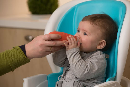Bo Jungle Baby Spoon B-Food Dispenser Carrot with Adjustable Flow made of Silicone Orange