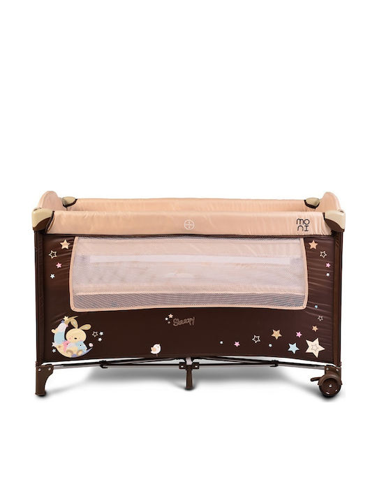 Moni Sleepy Playpen 2 Levels with Changing Table & Mattress Beige 120x60cm
