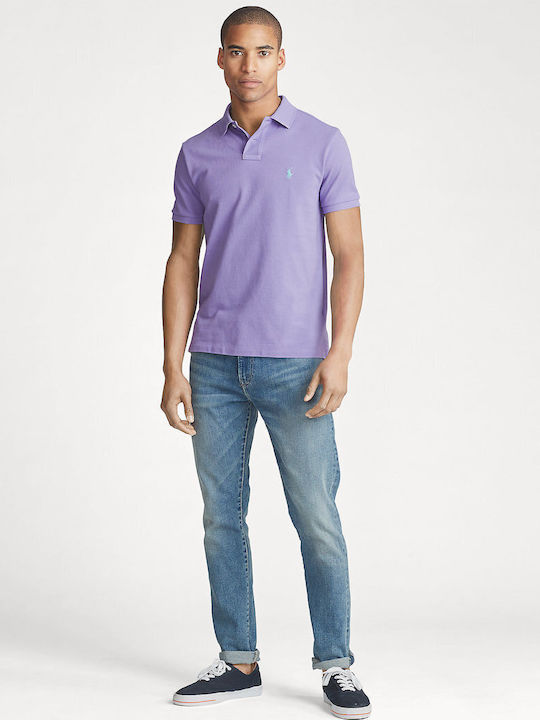 Polo Short Sleeve Blouse Purple