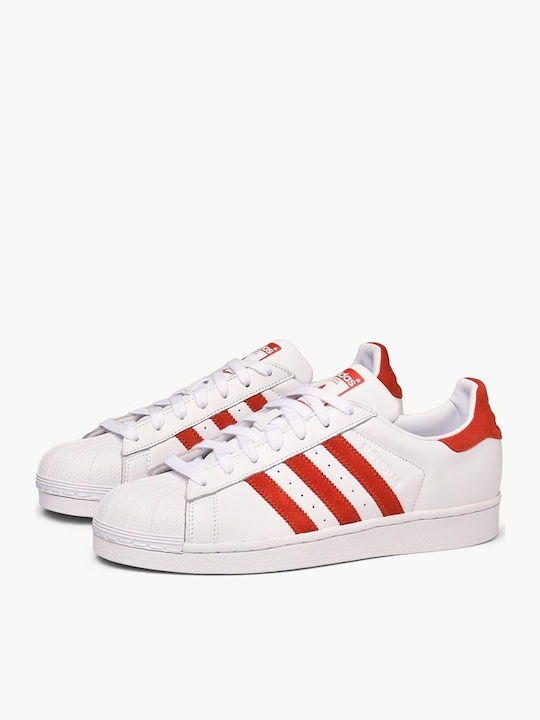 Adidas Superstar Ανδρικά Sneakers Cloud White / Active Red