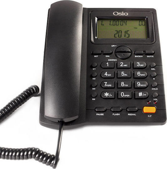 Osio OSW-4710 Ενσύρματο Τηλέφωνο Γραφείου Μαύρο OSW-4710B