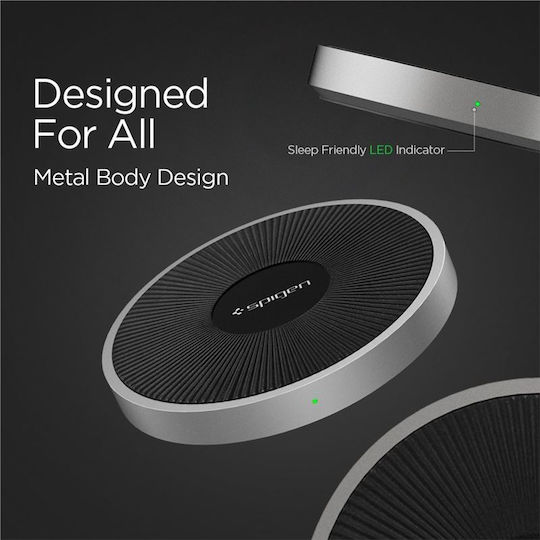 Spigen Ασύρματος Φορτιστής (Qi Pad) 15W Quick Charge 3.0 Μαύρος (F306W)