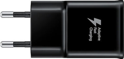 Samsung Φορτιστής Χωρίς Καλώδιο με Θύρα USB-A Μαύρος (EP-TA20EBE Retail)