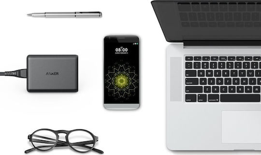 Anker Suport de Încărcare cu 5 Porturi USB-A 63W Quick Charge 3.0 în culoarea Negru (A2054311)