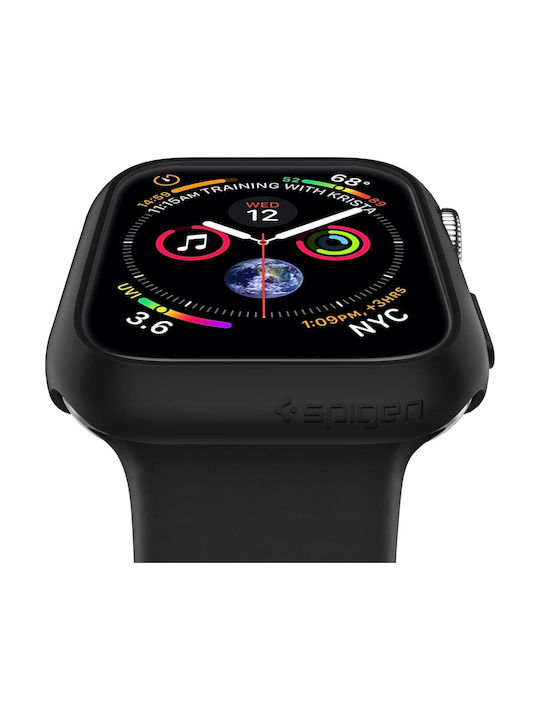 Spigen Thin Fit Plastic Case in Black color for Apple Watch 44mm