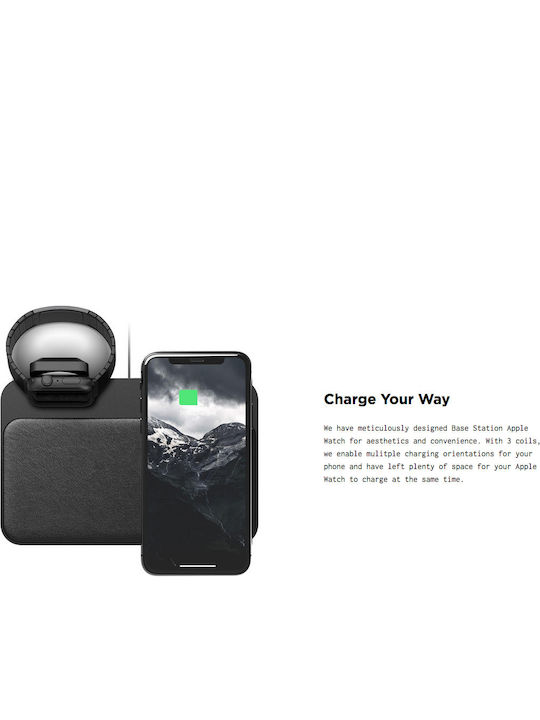 Nomad Base Station Wireless Charger Μαύρο (Apple Watch/iPhone)