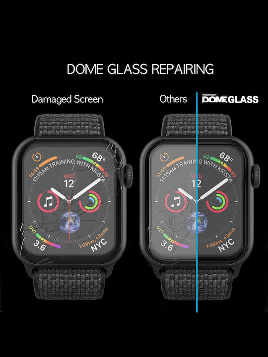 Whitestone Dome 2pack Tempered Glass Προστατευτικό Οθόνης για το Apple Watch 44mm