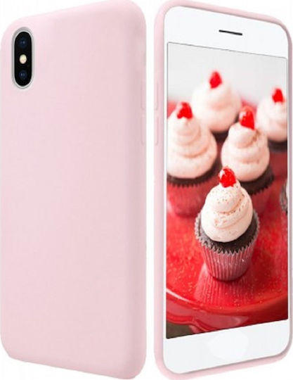 Hurtel Back Cover Σιλικόνης Ροζ (iPhone XS Max)