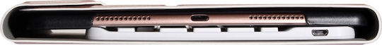 Bluetooth Flip Cover Leather With Keyboard In English US Rose Gold (iPad 2017/2018 9.7")