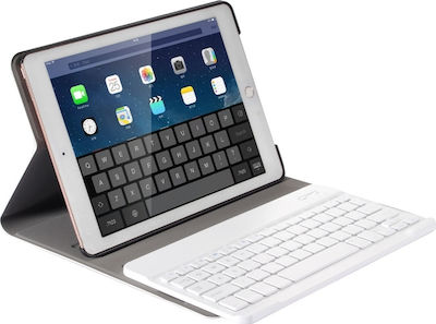 Bluetooth Klappdeckel Synthetisches Leder mit Tastatur Englisch US Rose Gold (iPad 2017/2018 9.7")