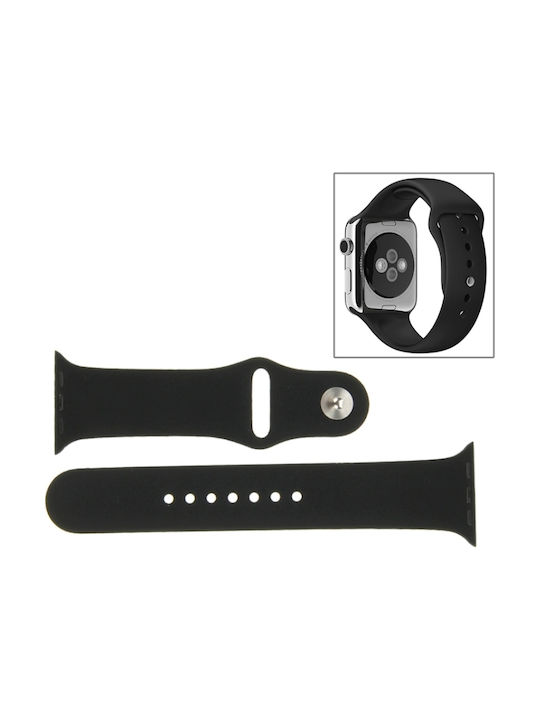 Tech-Protect Smoothband Armband Silikon mit Pin Schwarz (Apple Watch 42/44/45mm)