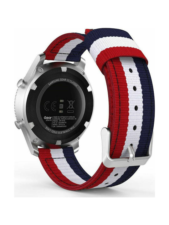 Tech-Protect Welling Strap Fabric Navy/Red (Galaxy Watch (46mm) / Gear S3)