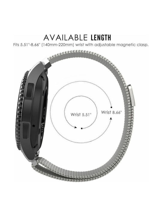Curea Oțel inoxidabil Argintiu (Galaxy Watch (46mm) / Gear S3 - Galaxy Watch (46mm) / Gear S3)