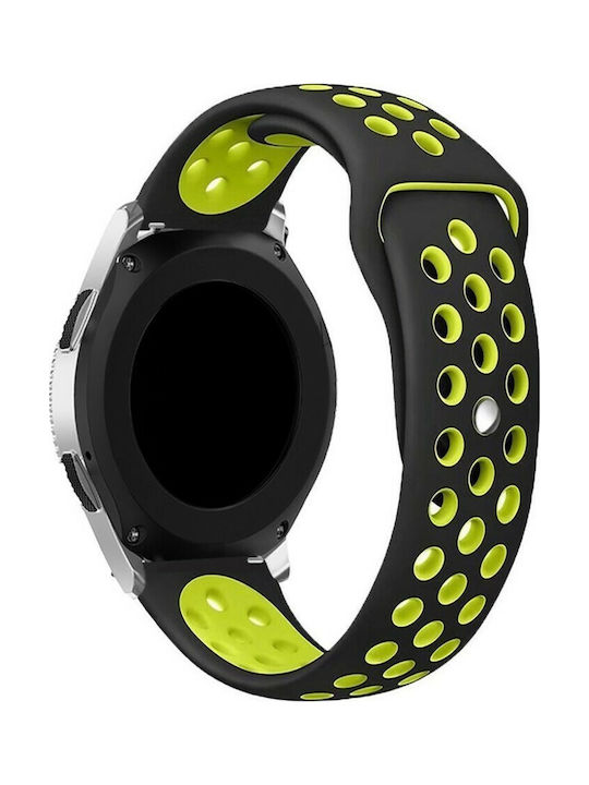 Strap Silicone with Pin Black/Yellow (Huawei Watch 3 / Huawei Watch GT 2 Pro)