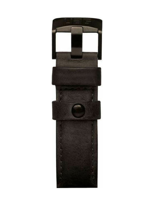UAG Leather Strap Μαύρο (Apple Watch 42/44mm)