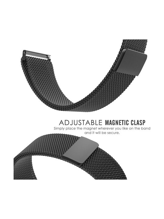 Milanese Loop Armband Rostfreier Stahl Schwarz (Galaxy Watch (46mm) / Gear S3)