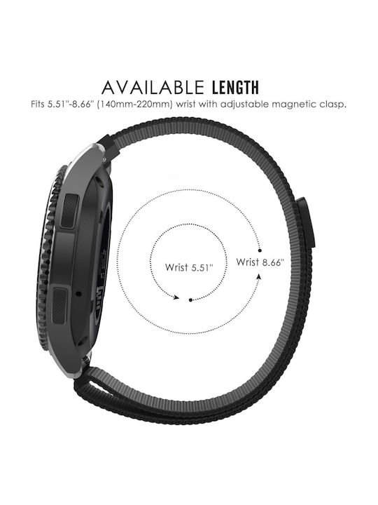 Milanese Loop Armband Rostfreier Stahl Schwarz (Galaxy Watch (46mm) / Gear S3)