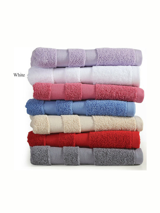 Nef-Nef Homeware Badehandtuch Status 70x140εκ. White Gewicht 500gr/m²