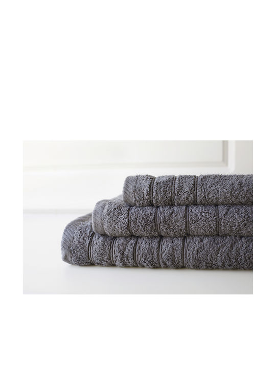 Melinen Bath Towel Stripes 2000001423 80x150cm. Dark Grey Weight 600gr/m²