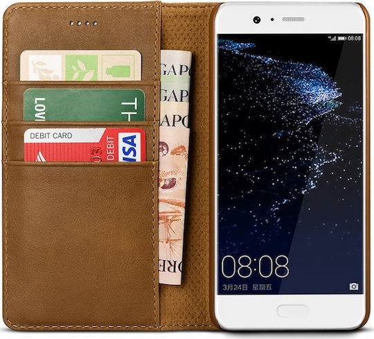 Xoomz Genuine Leather Wallet Piele Maro (Huawei P10)