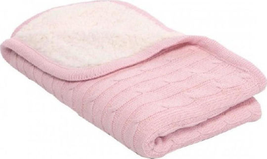 Kikka Boo Blanket Nursery Swaddling Blankets Sherpa Knitted Pink 75x100cm