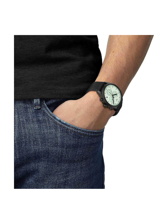 Tissot T-sport Uhr Chronograph Batterie mit Schwarz Stoffarmband