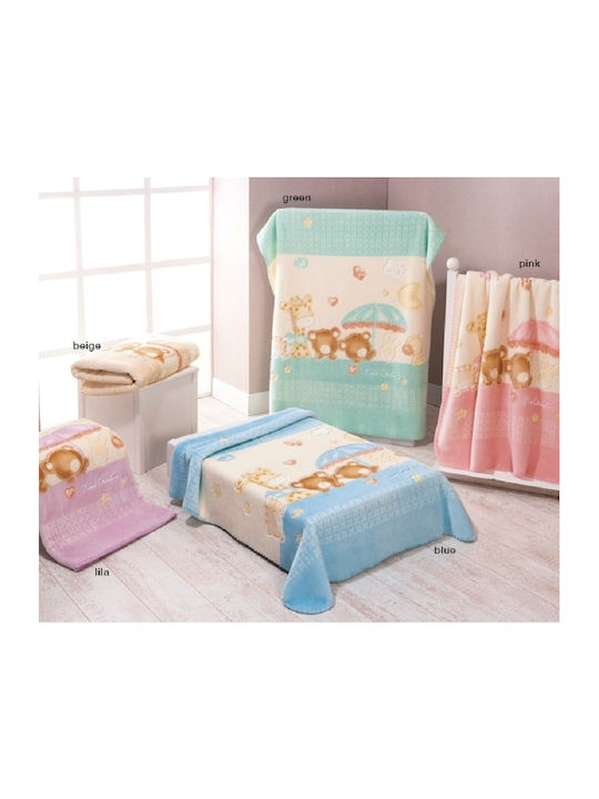 Pierre Cardin Decke Wickeltücher für Kinderzimmer Nancy 344 Samt Pink 80x110cm PC-20157034402