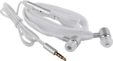 Hands Free Shoelace In-Ear Freihändig Kopfhörer mit Stecker 3.5mm Weiß