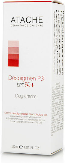 Atache Despigmen P3 Cremă de Față de Zi cu SPF50 pentru Pete Pigmentare și Albire cu Vitamina C 30ml
