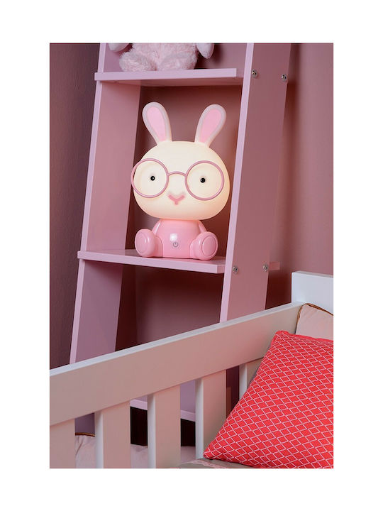 Lucide Lightning Led Παιδικό Διακοσμητικό Φωτιστικό Αφής Rabbit Ροζ 19x16x30εκ.