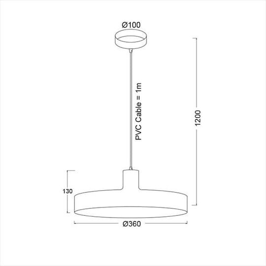 Aca Domenica Pendant Light Pink Bell with Socket E27 36x120cm