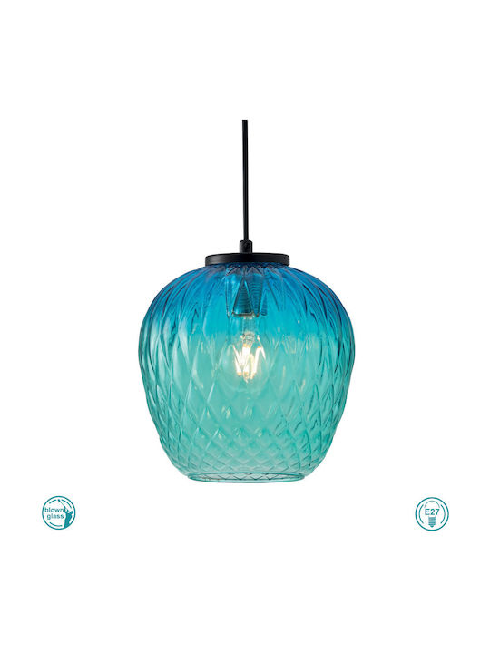 Viokef Ermina Pendant Light Suspension for Socket E27 Blue