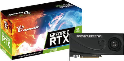 Manli GeForce RTX 2060 6GB GDDR6 Blower Κάρτα Γραφικών PCI-E x16 3.0 με HDMI και 3 DisplayPort