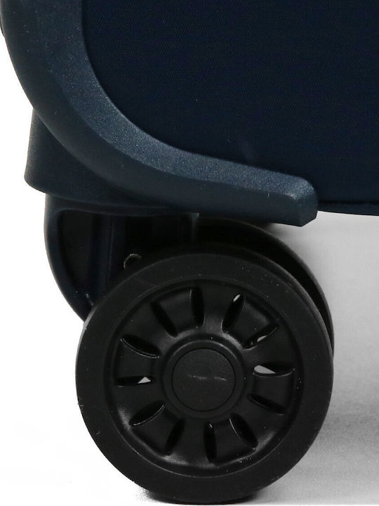 Airtex Paris Cabin Travel Suitcase Fabric Navy Blue with 4 Wheels Height 55cm 25451-03