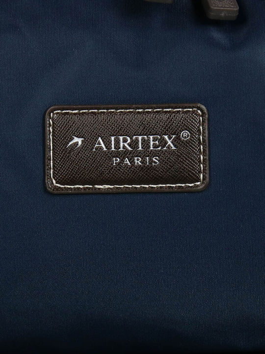 Airtex Paris Cabin Travel Suitcase Fabric Navy Blue with 4 Wheels Height 55cm 25451-03
