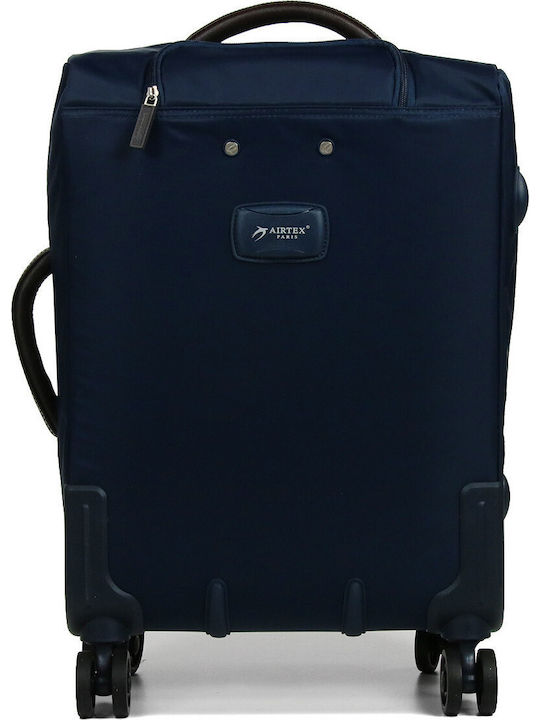Airtex Paris Μεσαία Βαλίτσα Ταξιδίου Υφασμάτινη Navy Μπλε με 4 Ρόδες Ύψους 67εκ.