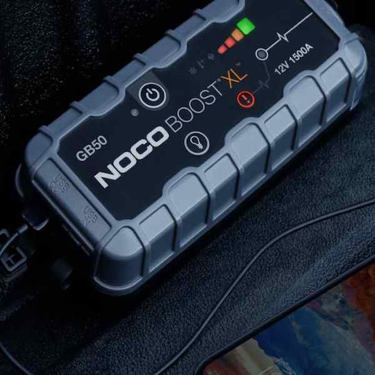Noco GB50 Boost XL Portable Car Battery Jump Starter 1500A with Φακό / Power Bank / USB 12V