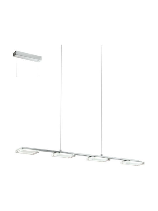 Eglo Cartama Pendant Light LED Rail with Warm White Light Silver