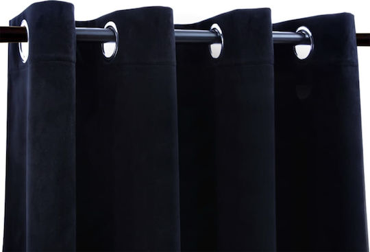 vidaXL Vorhang mit Grommet Schwarze 290x245cm
