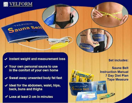 Velform Sauna Ζώνη Παθητικής Γυμναστικής Κοιλιακών και Γλουτών
