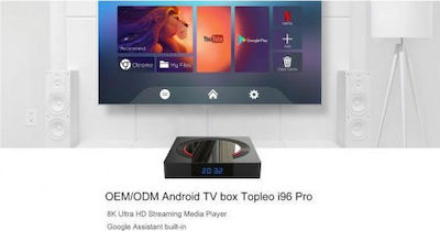 TV Box I96 Topleo Pro 8K UHD με WiFi 4GB RAM και 32GB Αποθηκευτικό Χώρο με Λειτουργικό Android 9.0