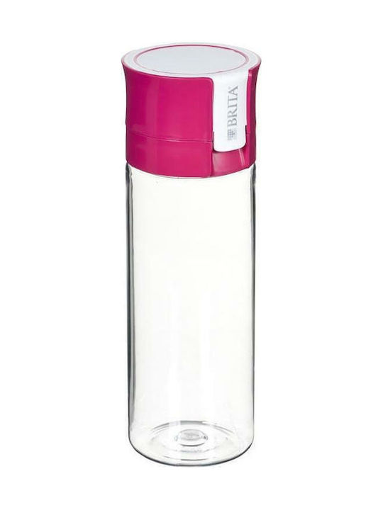Brita Fill & Go Vital Πλαστικό Παγούρι με Φίλτρο 600ml Διάφανο Pink