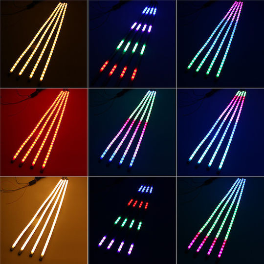 Εύκαμπτος σωλήνας RGB LED 60cm 2τμχ